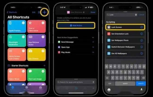 大渡口苹果14锁屏维修店分享iPhone14升级iOS16.4后如何创建锁屏快捷方式 