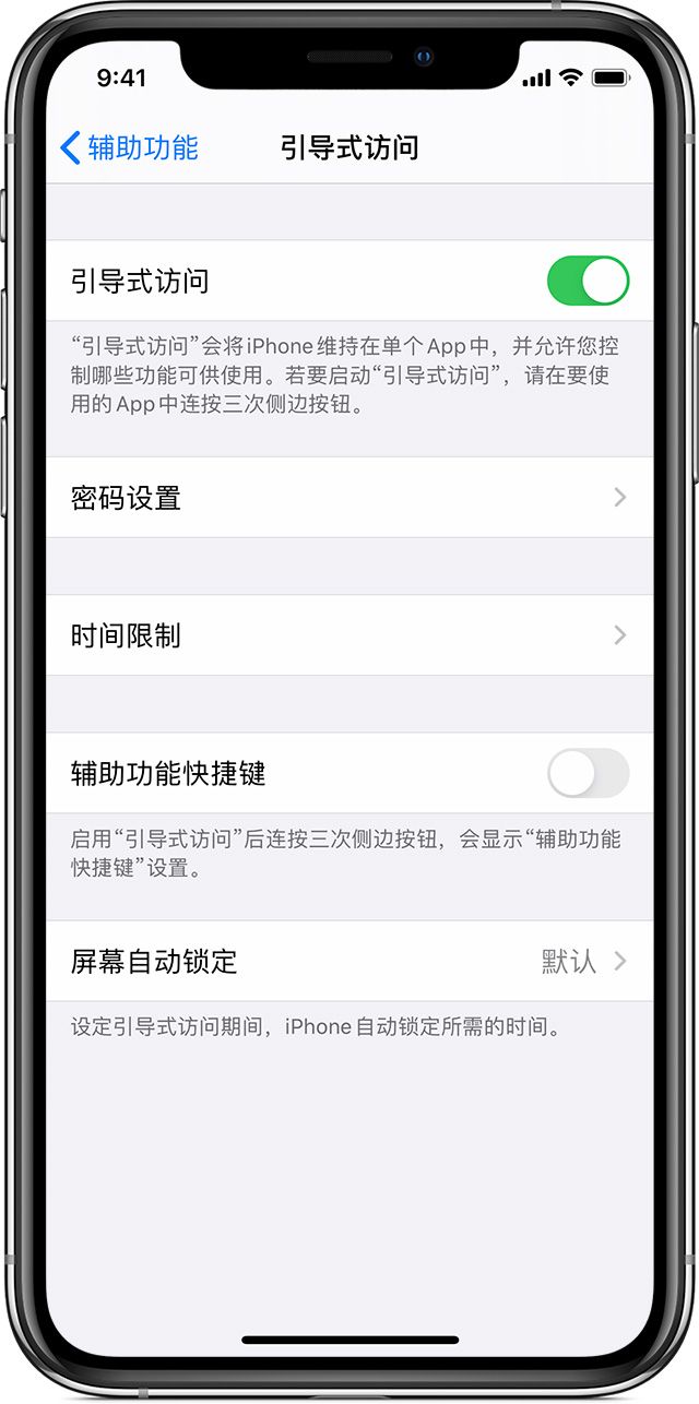 大渡口苹果手机维修分享如何在 iPhone 上退出引导式访问 