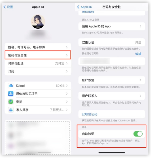 大渡口苹果手机维修分享iOS 16 自动验证功能开启方法 